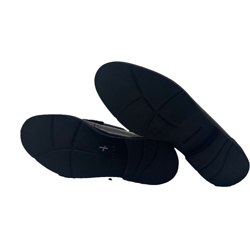 Rockport Mens Black Leather Round Toe Slip-On Casual Loafer Shoes Size 12W - Picture 7 of 8